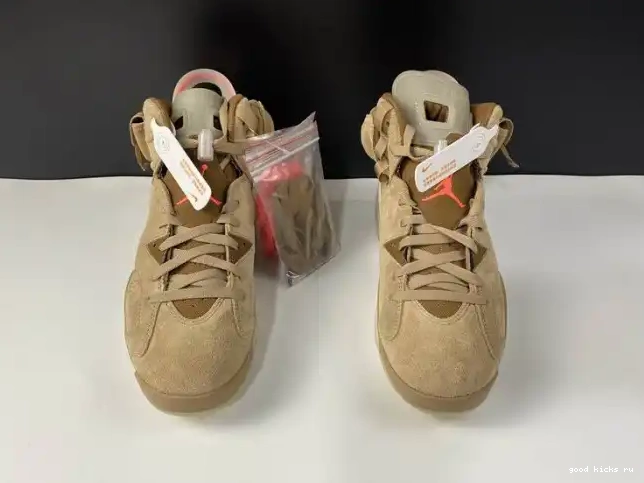 British Retro Air Jordan DH0690-200 Travis Scott Khaki 6 0419